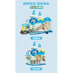 TOP TOY TC2011 2011 non  THƯỞNG THỨC LOẠT CẢNH ĐƯỜNG PHỐ TUYỆT ĐẸP MIAOMIAO SHAVED ICE HOUSE bộ đồ chơi xếp lắp ráp ghép mô hình Girl MIAO ICE HOUSE Con Gái