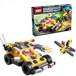 GUDI 8211 non  Ô TÔ CHIẾN ĐẤU CÙNG ROBOT ONG bộ đồ chơi xếp lắp ráp ghép mô hình Earth Border Biến Giới Trái Đất 185 khối