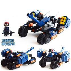 GUDI 8214 non  XE PHÁO 4 BÁNH bộ đồ chơi xếp lắp ráp ghép mô hình Earth Border Biến Giới Trái Đất 223 khối