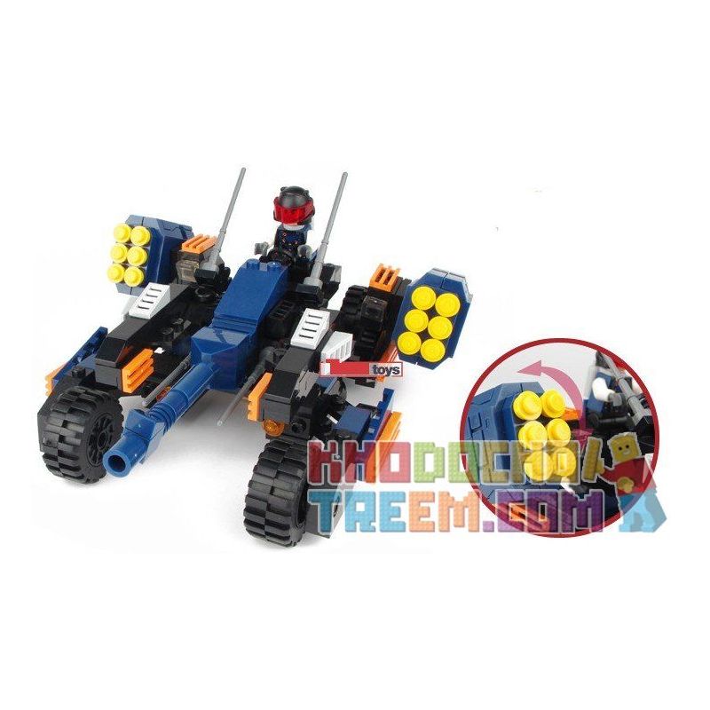 GUDI 8214 non  XE PHÁO 4 BÁNH bộ đồ chơi xếp lắp ráp ghép mô hình Earth Border Biến Giới Trái Đất 223 khối