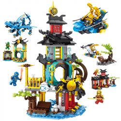 ELEPHANT JX90150 90150 non  PHANTOM NINJA BIG SCENE 4 KẾT HỢP bộ đồ chơi xếp lắp ráp ghép mô hình The  Ninjago Movie Ninja Lốc Xoáy 1036 khối