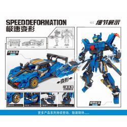 MINGDI 10087 non  BIẾN ĐỔI CỰC NHANH MARK KAILUN bộ đồ chơi xếp lắp ráp ghép mô hình SPEED DEFORMATION 515 khối