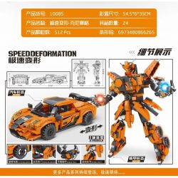 MINGDI 10085 non  CHUYỂN ĐỔI NHANH CHÓNG KNISEG bộ đồ chơi xếp lắp ráp ghép mô hình SPEED DEFORMATION 512 khối