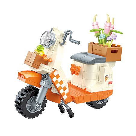 JAKI JK8310 8310 non  HOA XE TAY GA bộ đồ chơi xếp lắp ráp ghép mô hình Creator FLOWERS MOTORCYCLE Sáng Tạo