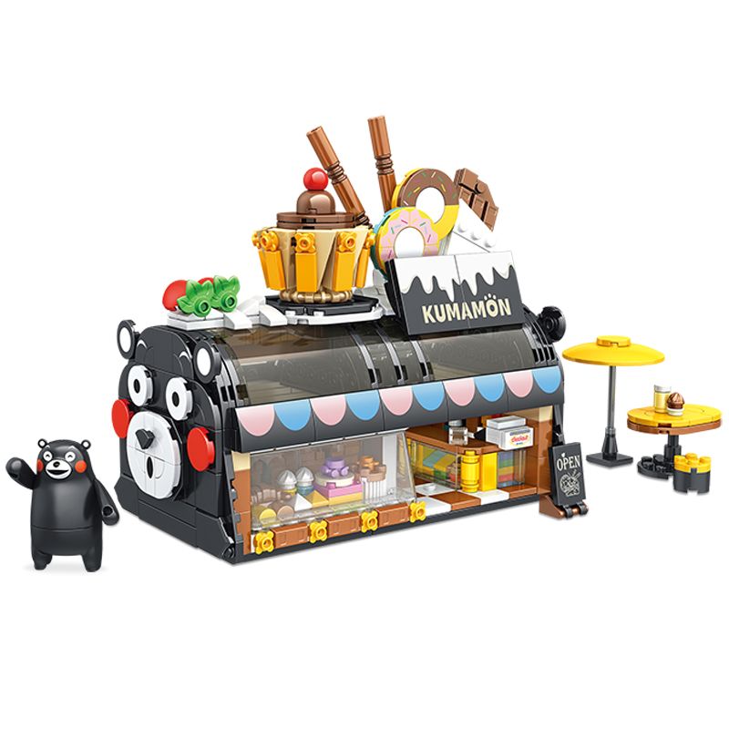 INBRIXX 880016 non  NHÀ BÁNH KUMAMON bộ đồ chơi xếp lắp ráp ghép mô hình Creator Sáng Tạo 620 khối