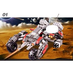 GUDI 8215 non  XE THIẾT GIÁP ĐỊA HÌNH GẮN PHÁO bộ đồ chơi xếp lắp ráp ghép mô hình Earth Border Biến Giới Trái Đất 296 khối