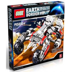 GUDI 8215 non  XE THIẾT GIÁP ĐỊA HÌNH GẮN PHÁO bộ đồ chơi xếp lắp ráp ghép mô hình Earth Border Biến Giới Trái Đất 296 khối