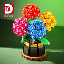 DK 3030 non  SAHARA TÌNH YÊU bộ đồ chơi xếp lắp ráp ghép mô hình Flowers HYDRANGEA Hoa 843 khối
