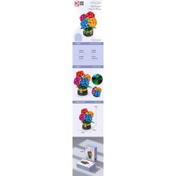 DK 3030 non  SAHARA TÌNH YÊU bộ đồ chơi xếp lắp ráp ghép mô hình Flowers HYDRANGEA Hoa 843 khối