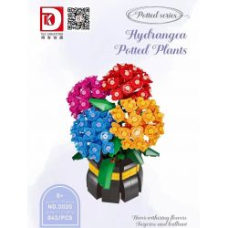 DK 3030 non  SAHARA TÌNH YÊU bộ đồ chơi xếp lắp ráp ghép mô hình Flowers HYDRANGEA Hoa 843 khối