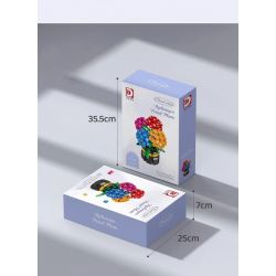 DK 3030 non  SAHARA TÌNH YÊU bộ đồ chơi xếp lắp ráp ghép mô hình Flowers HYDRANGEA Hoa 843 khối