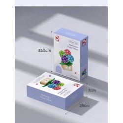 DK 3029 non  GIỎ HOA CẨM TÚ CẦU FOAM MANOR bộ đồ chơi xếp lắp ráp ghép mô hình Flowers HYDRANGEA 902 khối