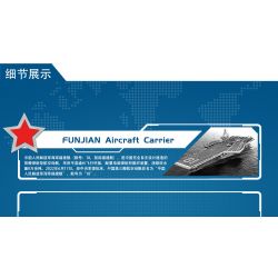 CAYI 22032 non  TÀU SÂN BAY 003 bộ đồ chơi xếp lắp ráp ghép mô hình Military Army FUJIAN AIRCRAFT CARRIER Quân Sự Bộ Đội 3028 khối
