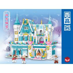ZHEGAO 01014 non  LÂU ĐÀI BĂNG bộ đồ chơi xếp lắp ráp ghép mô hình Medieval Castle SNOW CASTLE Chiến Tranh Trung Cổ 1972 khối