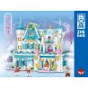 ZHEGAO 01014 non  LÂU ĐÀI BĂNG bộ đồ chơi xếp lắp ráp ghép mô hình Medieval Castle SNOW CASTLE Chiến Tranh Trung Cổ 1972 khối