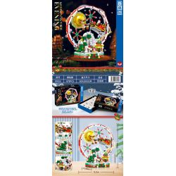 ZHEGAO 01052 non  ĐÊM GIÁNG SINH bộ đồ chơi xếp lắp ráp ghép mô hình Christmas 878 khối