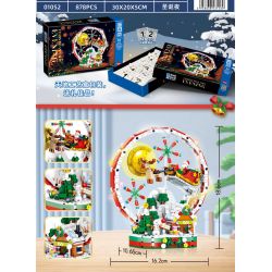 ZHEGAO 01052 non  ĐÊM GIÁNG SINH bộ đồ chơi xếp lắp ráp ghép mô hình Christmas 878 khối