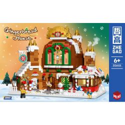 ZHEGAO DZ6025 6025 non  NHÀ BÁNH GỪNG bộ đồ chơi xếp lắp ráp ghép mô hình Christmas GINGERBREAD HOUSE Giáng Sinh 1481 khối