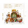 ZHEGAO DZ6025 6025 non  NHÀ BÁNH GỪNG bộ đồ chơi xếp lắp ráp ghép mô hình Christmas GINGERBREAD HOUSE Giáng Sinh 1481 khối