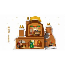 ZHEGAO DZ6025 6025 non  NHÀ BÁNH GỪNG bộ đồ chơi xếp lắp ráp ghép mô hình Christmas GINGERBREAD HOUSE Giáng Sinh 1481 khối
