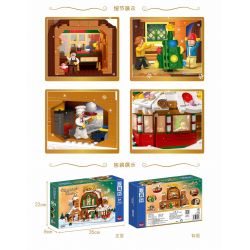 ZHEGAO DZ6025 6025 non  NHÀ BÁNH GỪNG bộ đồ chơi xếp lắp ráp ghép mô hình Christmas GINGERBREAD HOUSE Giáng Sinh 1481 khối