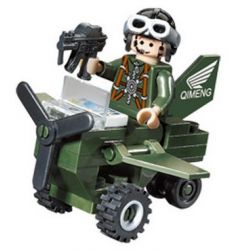 Enlighten 801 Qman 801 non  MÁY BAY NHỎ bộ đồ chơi xếp lắp ráp ghép mô hình Military Army COMBATZONES SMALL PLANE Quân Sự Bộ Đội 25 khối