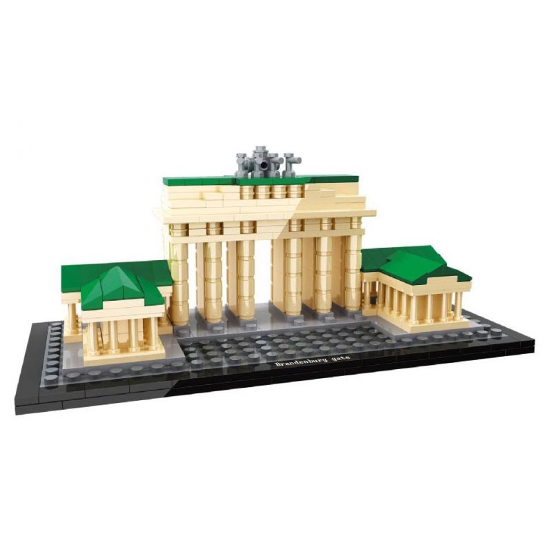 NOT  ARCHITECTURE BRANDENBURG GATE 21011 HSANHE CACO 6371 xếp lắp ráp ghép mô hình CỔNG BRANDENBURG Công Trình Kiến Trúc 363 khối
