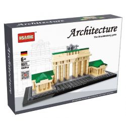 NOT  ARCHITECTURE BRANDENBURG GATE 21011 HSANHE CACO 6371 xếp lắp ráp ghép mô hình CỔNG BRANDENBURG Công Trình Kiến Trúc 363 khối