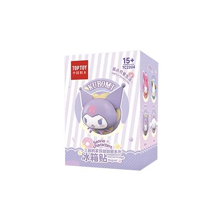 TOP TOY TC2204 2204 non  BÁNH RÁN GIA ĐÌNH SANRIO 4 LOẠI NAM CHÂM GẮN TỦ LẠNH MELODY PACHA COOLOMI BIG-EARED DOG bộ đồ chơi xếp lắp ráp ghép mô hình Gear SANRIO CHARACTERS DONUT FRIDGE MAGNET Đồ Lắp Ghép