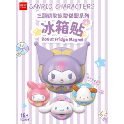 TOP TOY TC2204 2204 non  BÁNH RÁN GIA ĐÌNH SANRIO 4 LOẠI NAM CHÂM GẮN TỦ LẠNH MELODY PACHA COOLOMI BIG-EARED DOG bộ đồ chơi xếp lắp ráp ghép mô hình Gear SANRIO CHARACTERS DONUT FRIDGE MAGNET Đồ Lắp Ghép