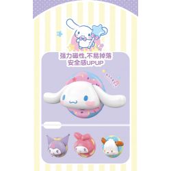 TOP TOY TC2204 2204 non  BÁNH RÁN GIA ĐÌNH SANRIO 4 LOẠI NAM CHÂM GẮN TỦ LẠNH MELODY PACHA COOLOMI BIG-EARED DOG bộ đồ chơi xếp lắp ráp ghép mô hình Gear SANRIO CHARACTERS DONUT FRIDGE MAGNET Đồ Lắp Ghép