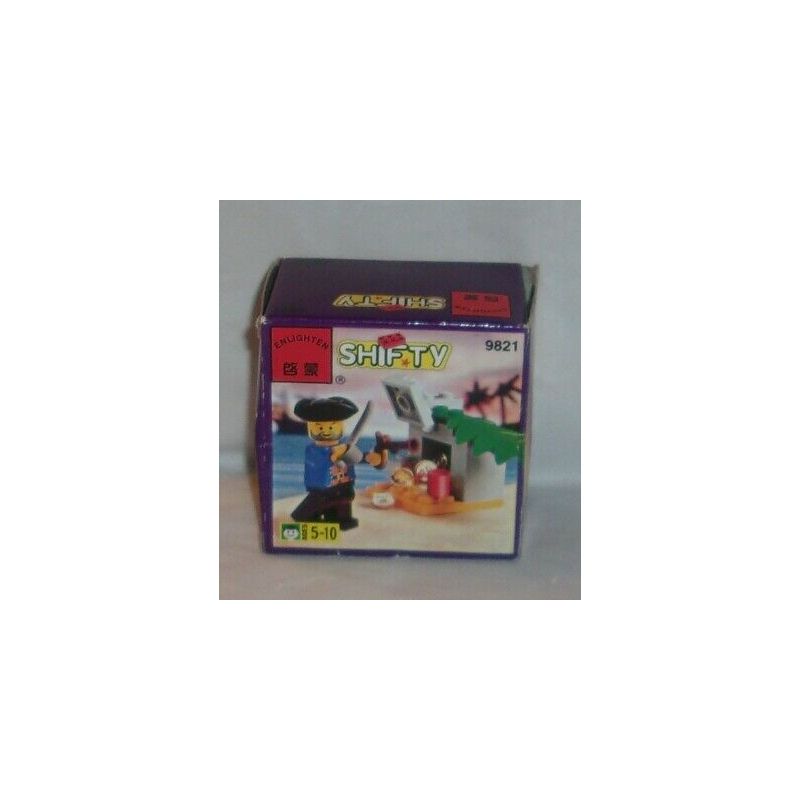 NOT  TREASURE SURPRISE 1802 Enlighten 9821 Qman 9821 xếp lắp ráp ghép mô hình KHO BÁU NGĂN NẮP BẤT NGỜ GỌN GÀNG Pirates Of The Caribbean Cướp Biển Vùng Caribe 22 khối