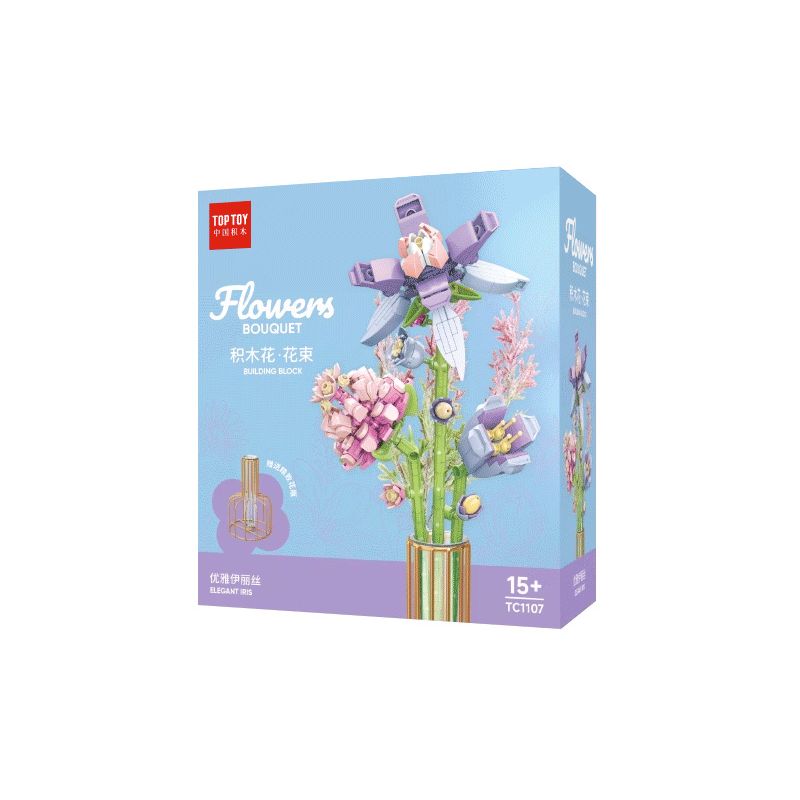 TOP TOY TC1107 1107 non  BÓ HOA ELISE THANH LỊCH bộ đồ chơi xếp lắp ráp ghép mô hình Flowers FLOWERS BOUQUET 300 khối