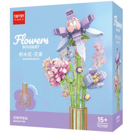 TOP TOY TC1107 1107 non  BÓ HOA ELISE THANH LỊCH bộ đồ chơi xếp lắp ráp ghép mô hình Flowers FLOWERS BOUQUET 300 khối