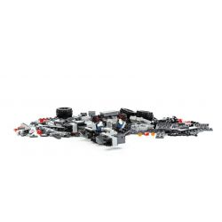 GUDI 8215 non  XE THIẾT GIÁP ĐỊA HÌNH GẮN PHÁO bộ đồ chơi xếp lắp ráp ghép mô hình Earth Border Biến Giới Trái Đất 296 khối