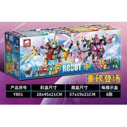 ELEPHANT Y801 non  ROBOT CƠ KHÍ bộ đồ chơi xếp lắp ráp ghép mô hình Nexo Knights ROBOT WARRIOR MECHA Hiệp Sỹ Nexo 1437 khối