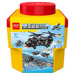 TOP TOY TC2501 2501 non  NHÓM CẢNH SÁT ĐA DẠNG 6IN1 bộ đồ chơi xếp lắp ráp ghép mô hình City POLICE Thành Phố