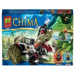 NOT  CRAWLEY'S CLAW RIPPER 70001 LARI BELA 10052 xếp lắp ráp ghép mô hình MÁY XÉ MÓNG VUỐT CỦA CRAWLEY TRUYỀN THUYẾT KHÍ CÔNG CÁ SẤU VÀNG KHỔNG LỒ ĐẬP XE Legends Of Chima Bộ Tộc Thú 139 khối