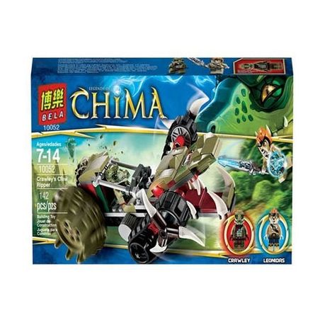 NOT  CRAWLEY'S CLAW RIPPER 70001 LARI BELA 10052 xếp lắp ráp ghép mô hình MÁY XÉ MÓNG VUỐT CỦA CRAWLEY TRUYỀN THUYẾT KHÍ CÔNG CÁ SẤU VÀNG KHỔNG LỒ ĐẬP XE Legends Of Chima Bộ Tộc Thú 139 khối