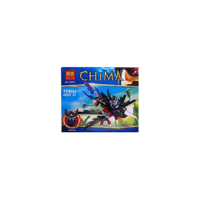 NOT  RAZCAL'S GLIDER 70000 LARI BELA 10051 xếp lắp ráp ghép mô hình TÀU LƯỢN CỦA RAZCAL KHÍ CÔNG TRUYỀN THUYẾT GHEN TỊ VỚI SKY CROW GLIDER Legends Of Chima Bộ Tộc Thú 109 khối