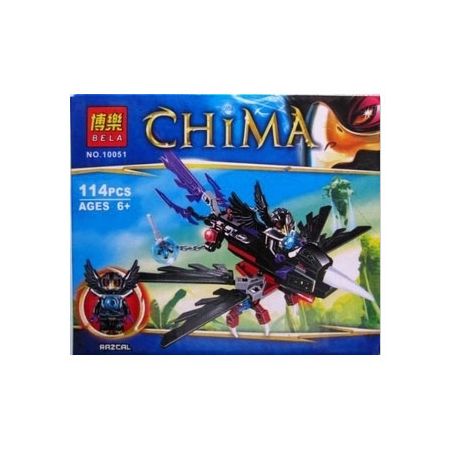 NOT  RAZCAL'S GLIDER 70000 LARI BELA 10051 xếp lắp ráp ghép mô hình TÀU LƯỢN CỦA RAZCAL KHÍ CÔNG TRUYỀN THUYẾT GHEN TỊ VỚI SKY CROW GLIDER Legends Of Chima Bộ Tộc Thú 109 khối