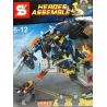 SY 362B non  NGƯỜI MÁY SÓI bộ đồ chơi xếp lắp ráp ghép mô hình Super Heroes WOLVERINE'S MECHA Siêu Nhân Anh Hùng 278 khối