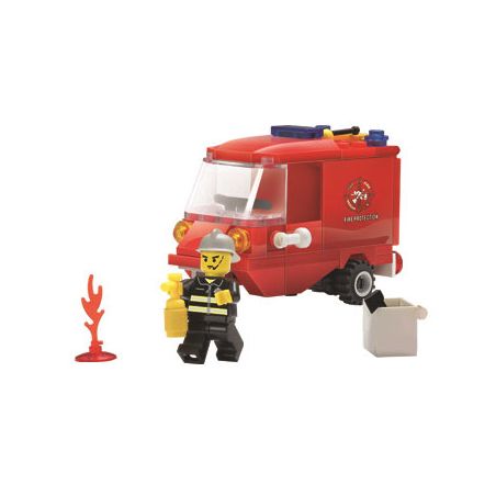 Kazi KY8058 8058 non  XE CỨU HỎA HẠNG NHẸ bộ đồ chơi xếp lắp ráp ghép mô hình City FIRE FIGHT Thành Phố 71 khối