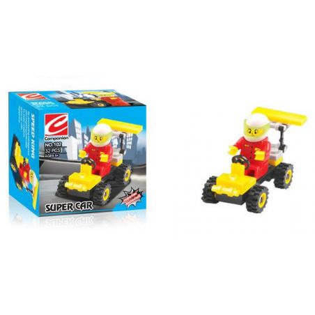 NOT  GO-KART、RACE BUGGY 1096 COMPANION 102 Enlighten Qman 0262 xếp lắp ráp ghép mô hình GO-KART RACE BUGGY ĐUA XE Town Thị Trấn 23 khối