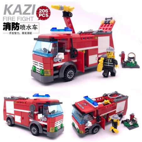 Kazi KY8054 8054 non  XE CỨU HỎA PHẢN LỰC bộ đồ chơi xếp lắp ráp ghép mô hình City FIRE FIGHT Thành Phố 206 khối