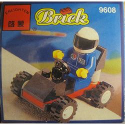 NOT  GO-KART、HOT WHEELS 1762 Enlighten 9608 Qman 9608 xếp lắp ráp ghép mô hình BÁNH XE NÓNG GO-KART Town Thị Trấn 21 khối