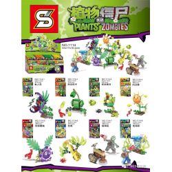 SY 1114 non  PLANTS VS. ZOMBIES 8 MẪU CÁ PIRANHA BÌNH DƯA HẤU ĐẬU ĐÔI HƯỚNG DƯƠNG NẤM SẦU CHUỐI CỎ DẠI THÔNG BIỂN ĐIỆN bộ đồ chơi xếp lắp ráp ghép mô hình Plants Vs Zombies PLANTS VS.ZOMBIES Hoa Quả Nổi Giận 314 khối
