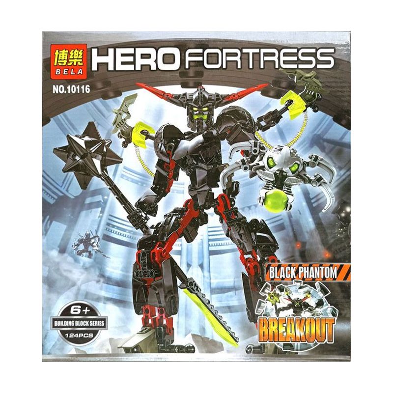 NOT  BLACK PHANTOM 6203 BELA 10116 xếp lắp ráp ghép mô hình PHANTOM ĐEN Hero Factory Nhà Máy Sản Xuất Anh Hùng 124 khối