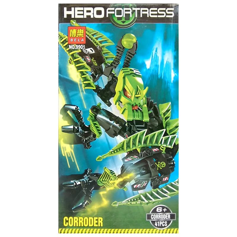 NOT  CORRODER 7156 BELA 9901 xếp lắp ráp ghép mô hình CHẤT ĂN MÒN NHÀ MÁY ANH HÙNG XƯƠNG Hero Factory Nhà Máy Sản Xuất Anh Hùng 40 khối