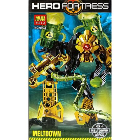 NOT  MELTDOWN 7148 BELA 9903 xếp lắp ráp ghép mô hình TAN CHẢY CUỘC KHỦNG HOẢNG Hero Factory Nhà Máy Sản Xuất Anh Hùng 50 khối